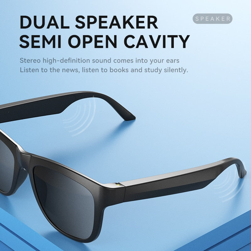 Smart Audio Shades Bluetooth Speaker - Tinted Sport Sunglasses