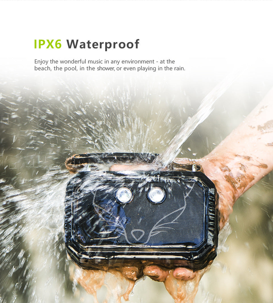 Wild Fox Outdoor Waterproof Bluetooth Speaker w/LED Light
